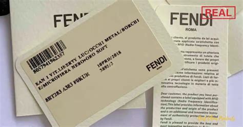 fake real fendi|fendi authenticity card.